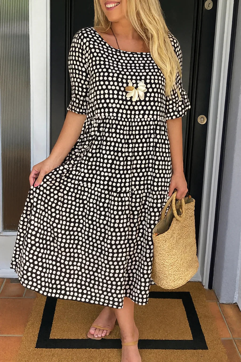 Iris | Sable Midi Dress