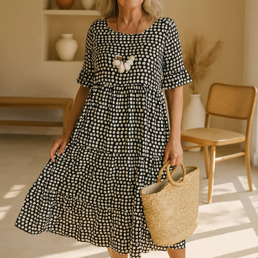 Iris | Sable Midi Dress