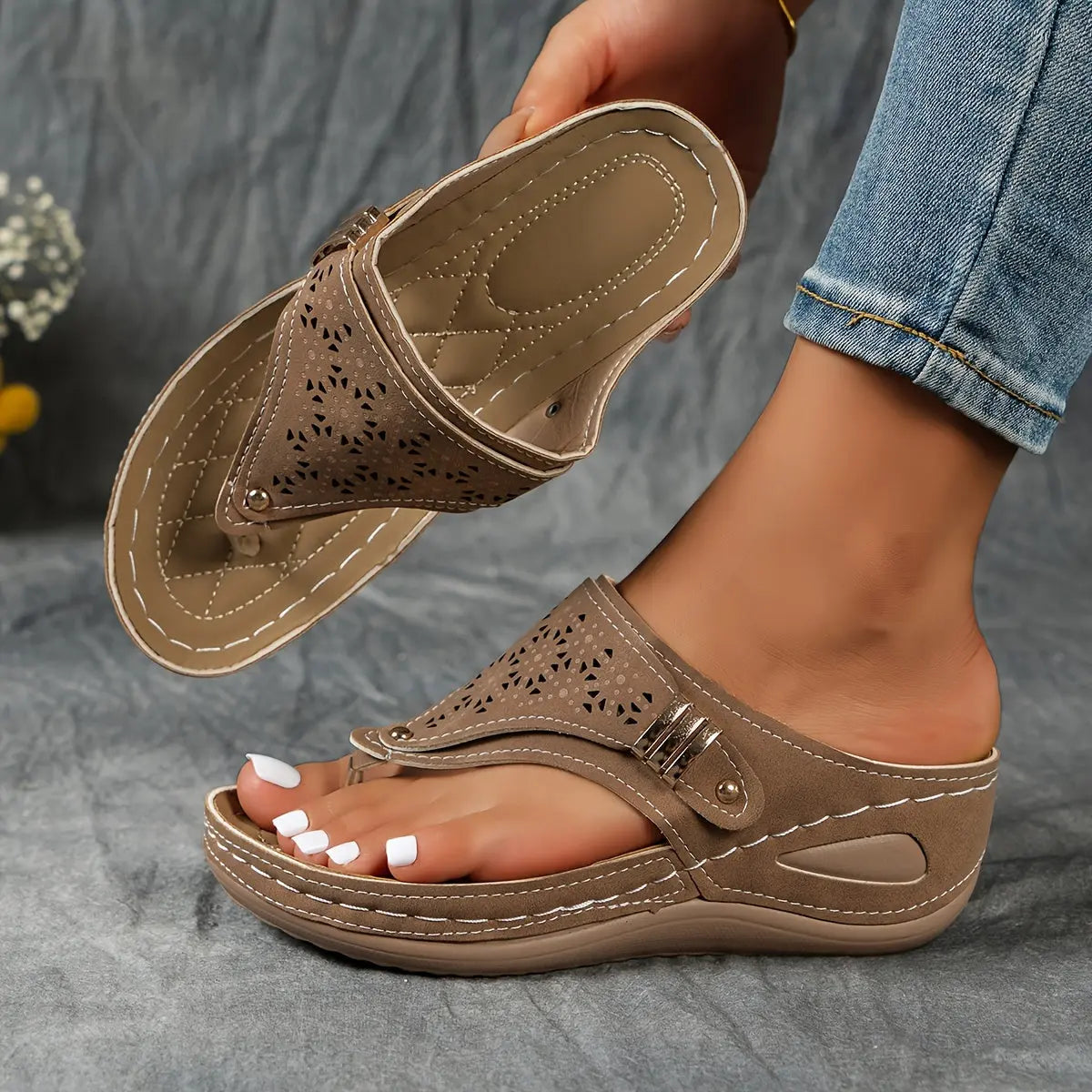 Élodie - wedge toe sandals for women