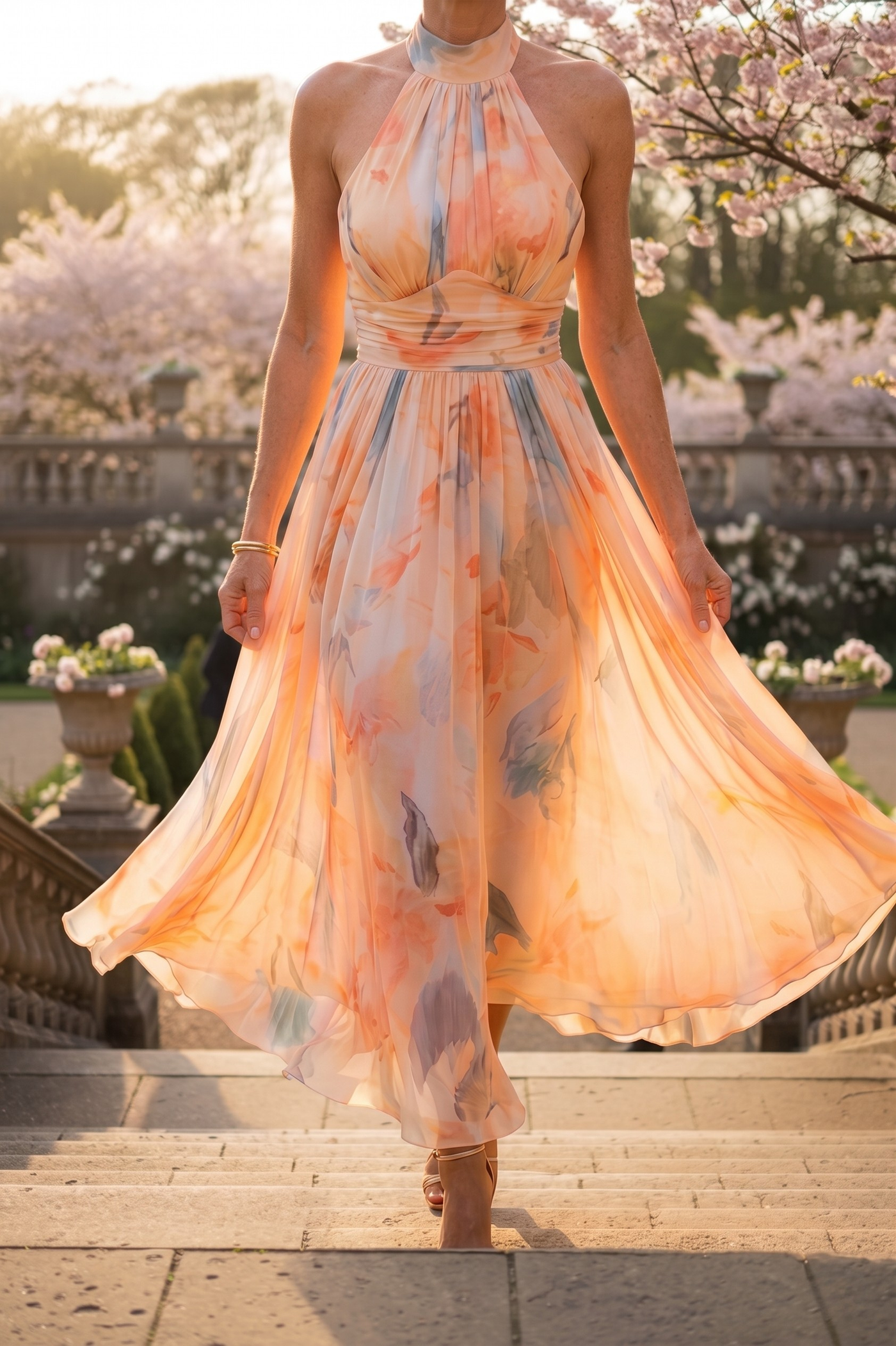 Elin | Soft Halter Midi Dress