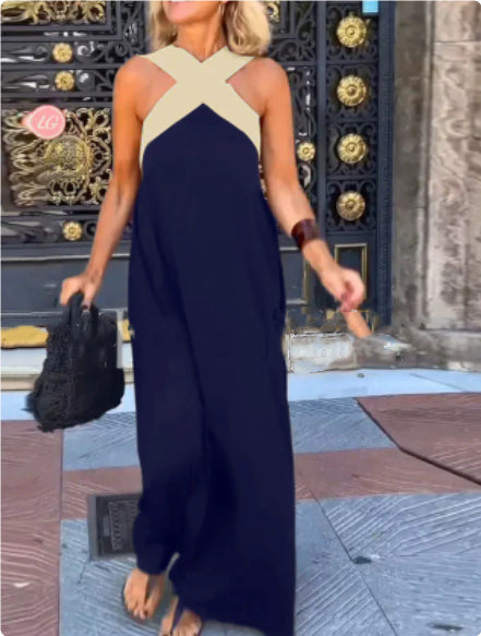 DELPHINE | DRESS WITH CROSSED CUT