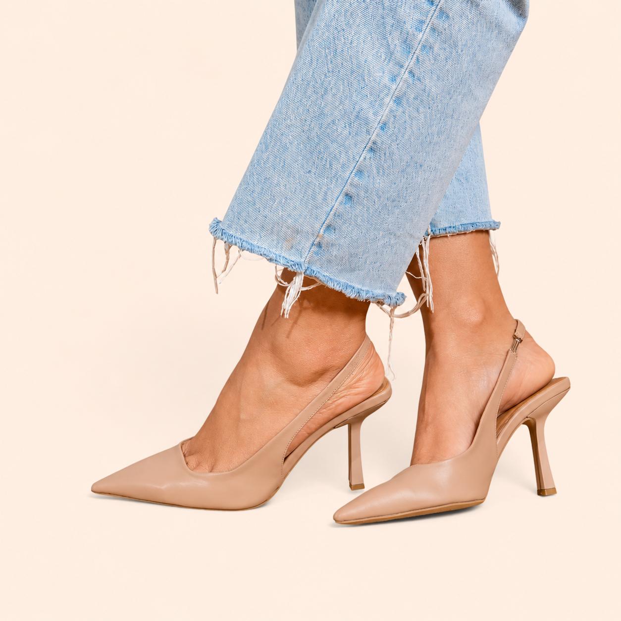 Beige Leather