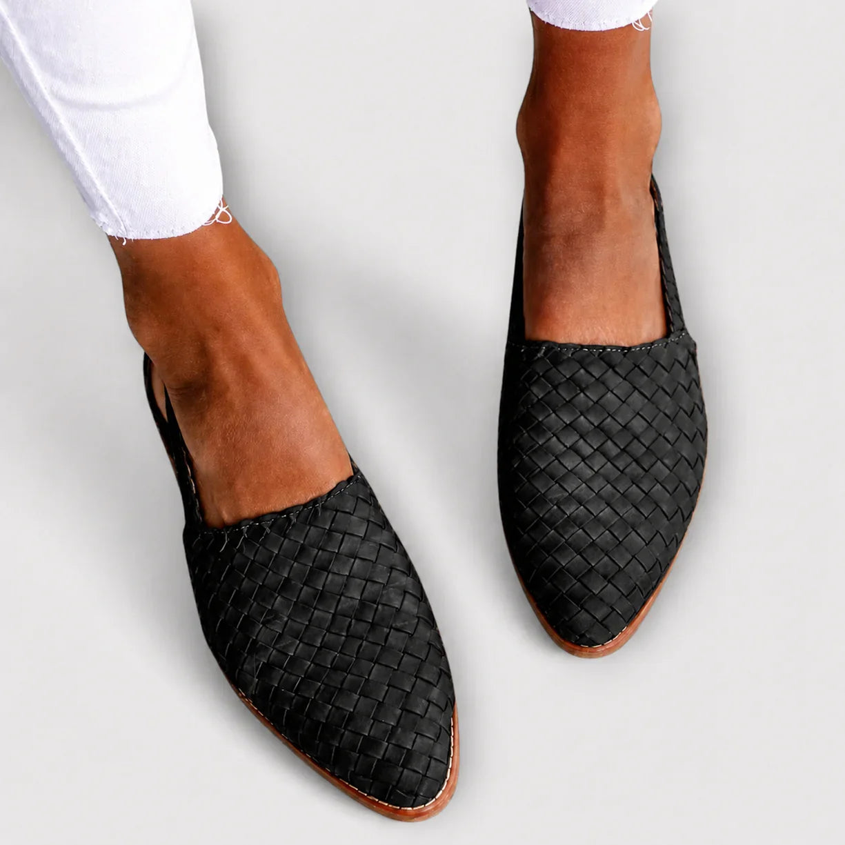 Simone | Braided Back Strap Moccasins
