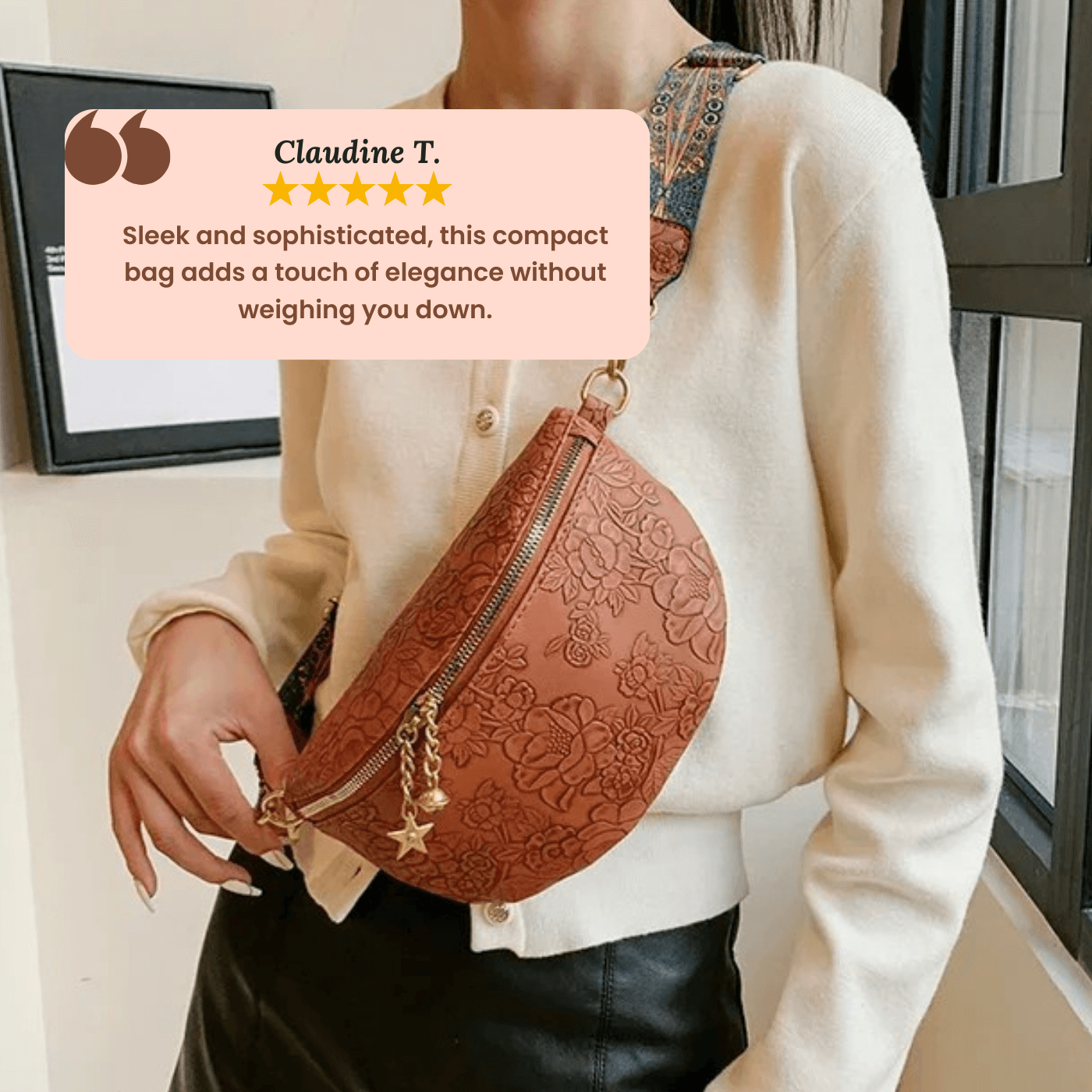 Filomena's Embossed Charm | Crossbody Bag