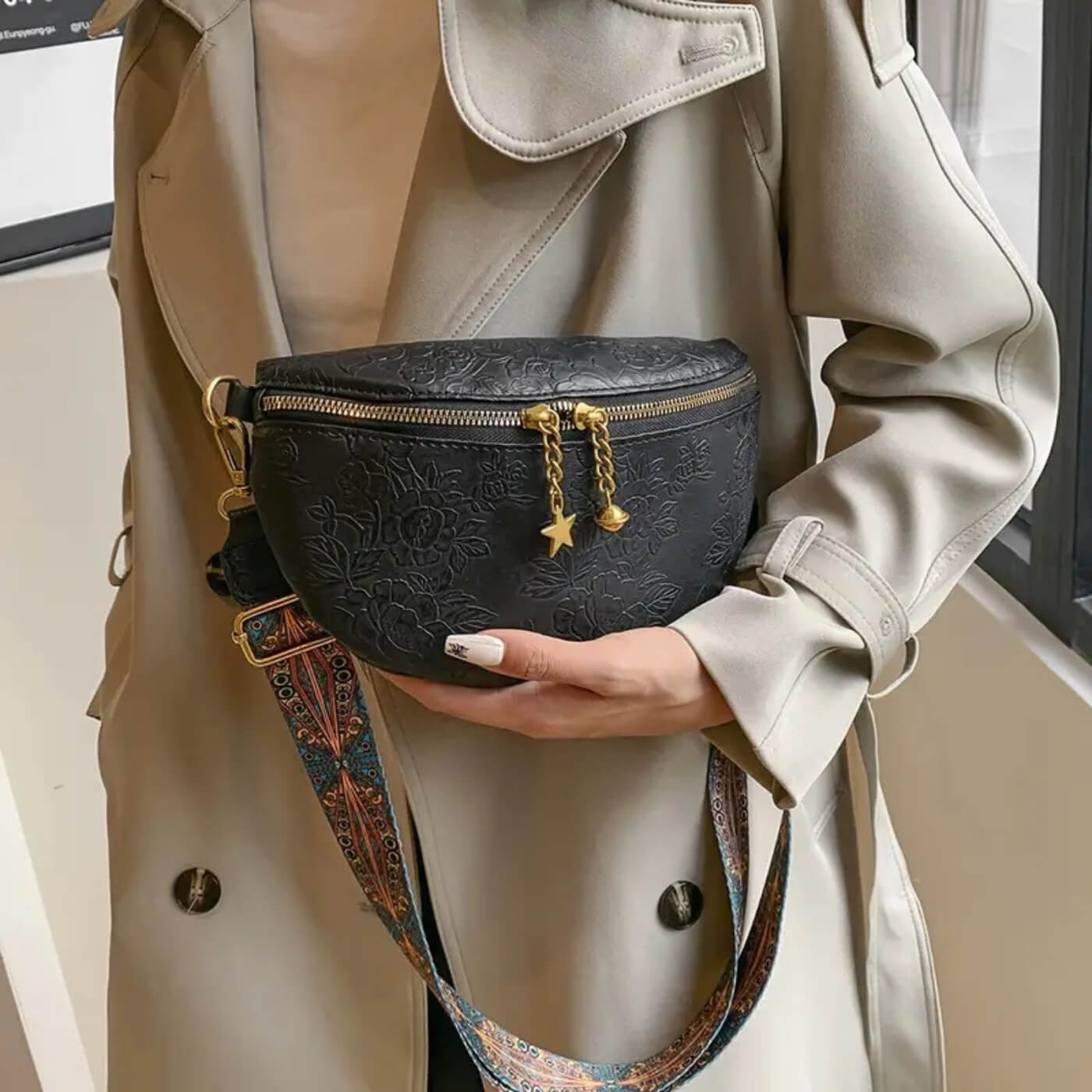 Filomena's Embossed Charm | Crossbody Bag