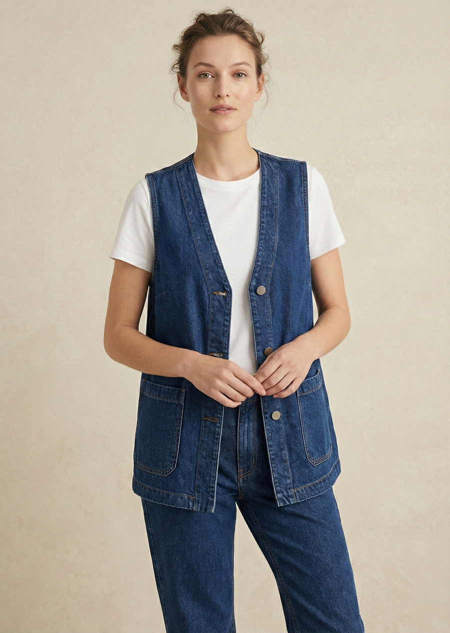 The Downtown Denim Vest