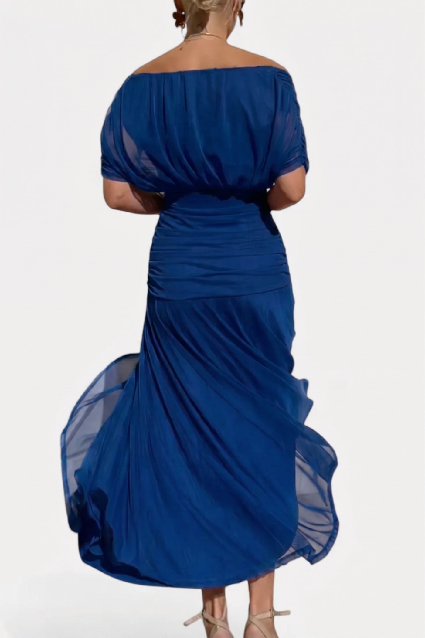 Florendra | Long Floral V Neck Dress