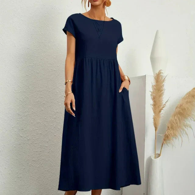 Gabrielle™ — Timeless Elegance Fluid Midi Dress