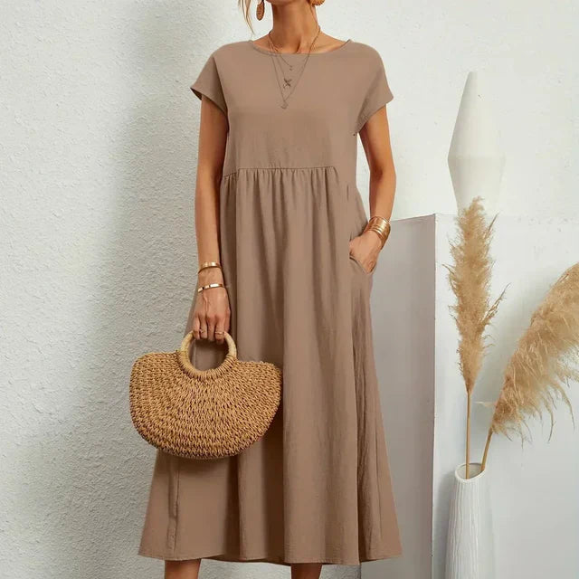 Gabrielle™ — Timeless Elegance Fluid Midi Dress