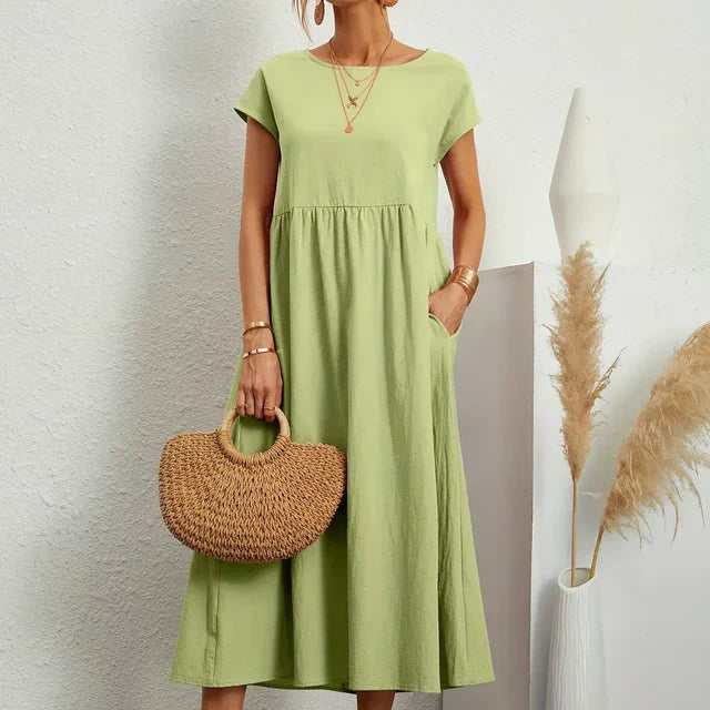Gabrielle™ — Timeless Elegance Fluid Midi Dress