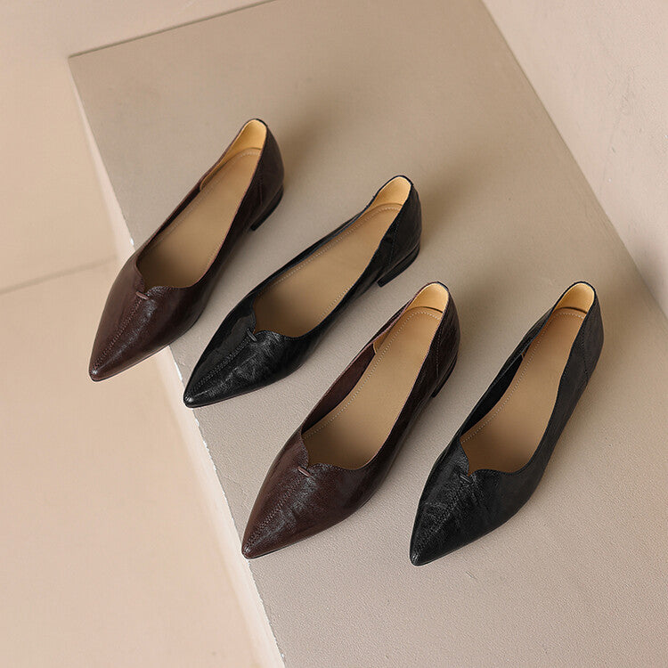 Serelle Point Leather Flats