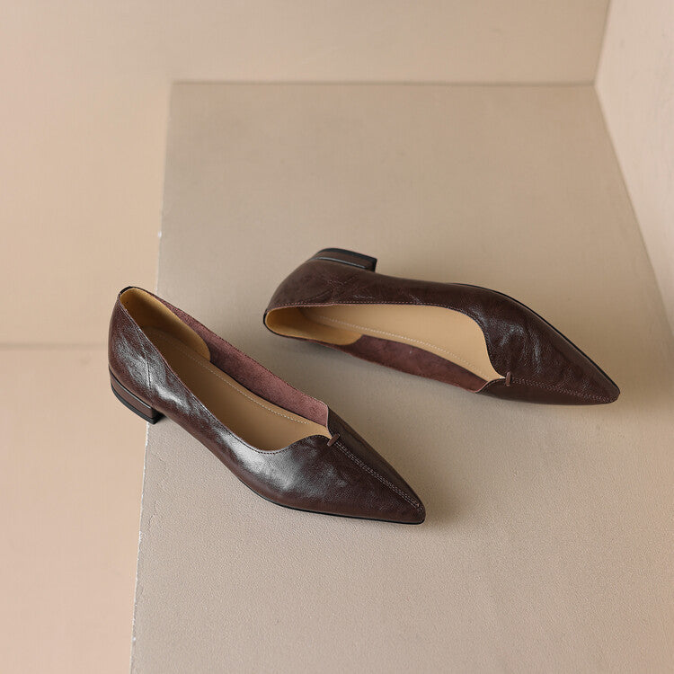 Serelle Point Leather Flats