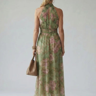 Mirelle | Gathered Halter Midi Dress