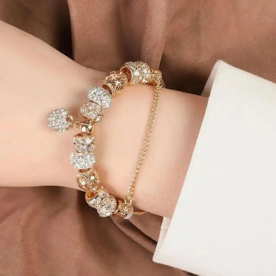 Chunky Gold Heart Bracelet