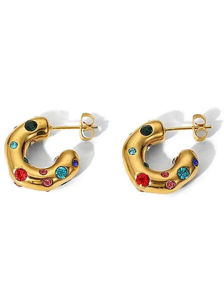 Gold Studs - Colorful