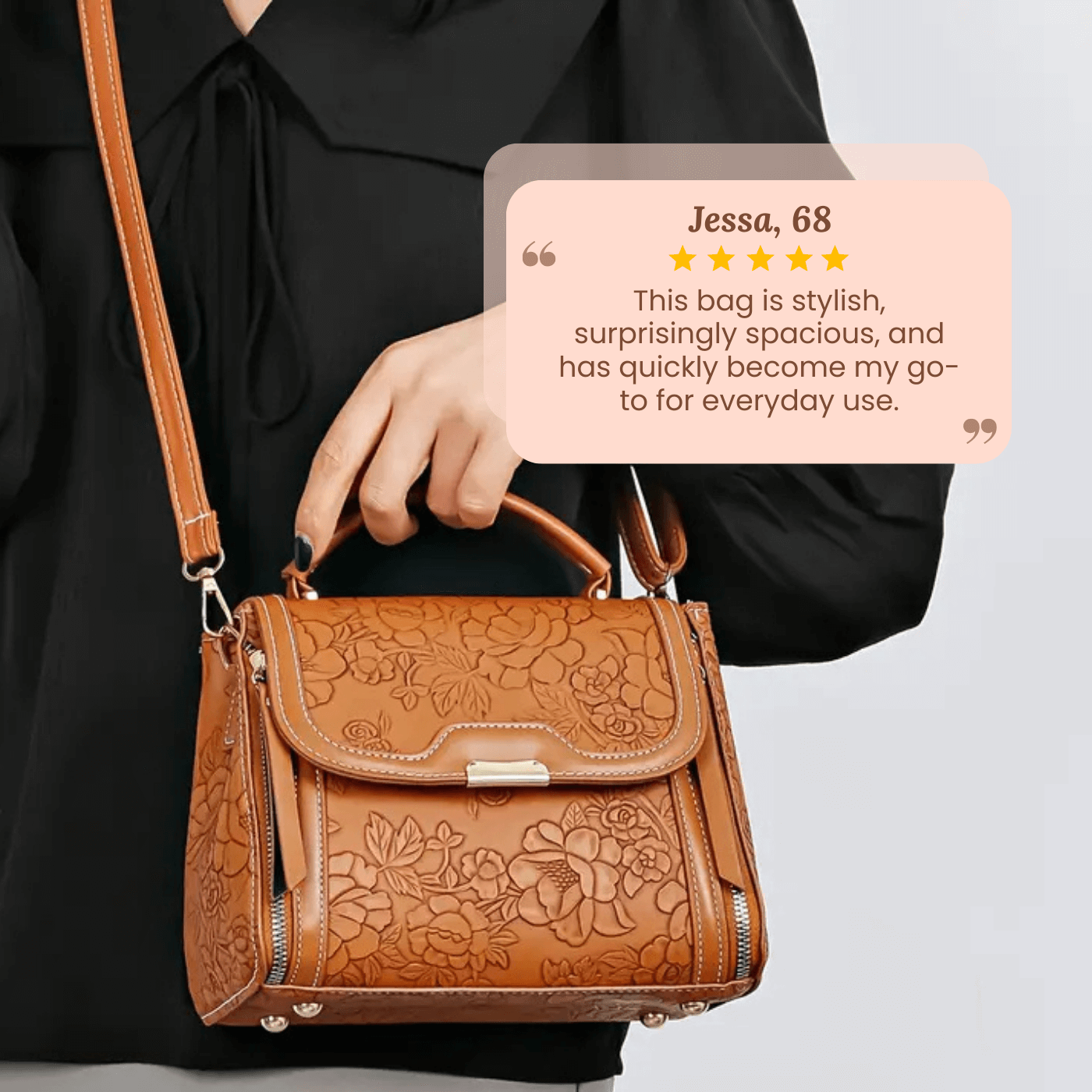 Michela's Floral Elegance | Handbag