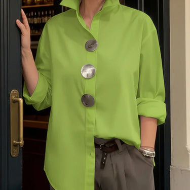 Rosaline | Statement Button Stand Collar Blouse