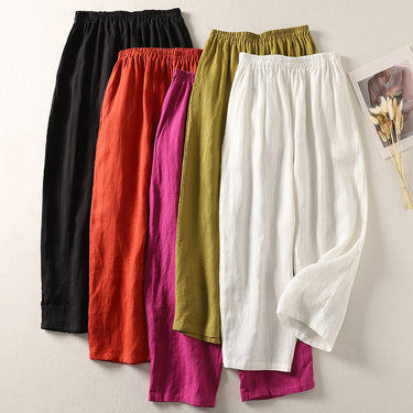 Amelia Ashcroft™ | Relaxed Linen-Cotton Trousers
