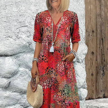 Rachel Vibrant Midi Dress