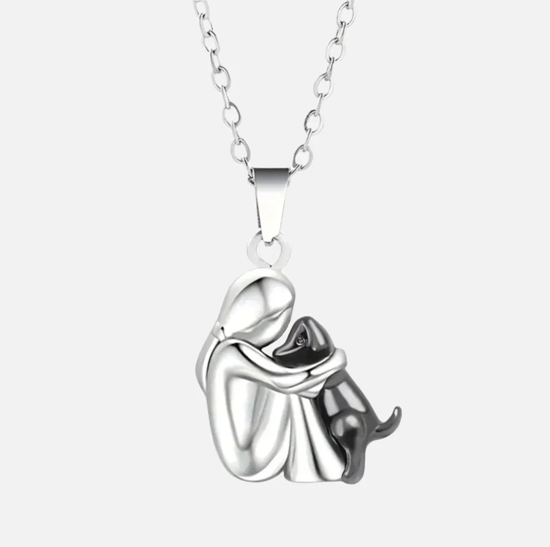 Embrace Dog Pendant Necklace – A Symbol of Love & Loyalty