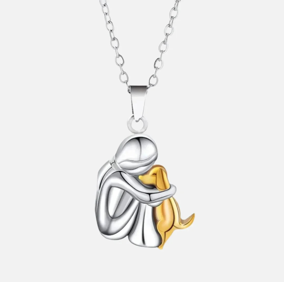 Embrace Dog Pendant Necklace – A Symbol of Love & Loyalty