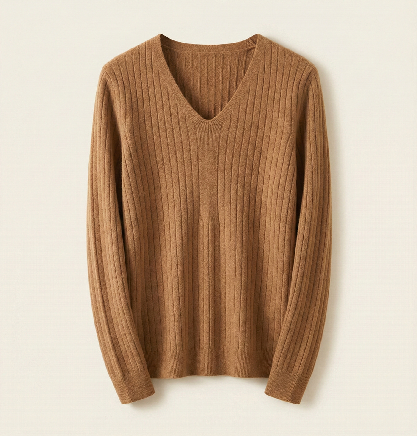 The Sienna Fine-Rib V-Neck